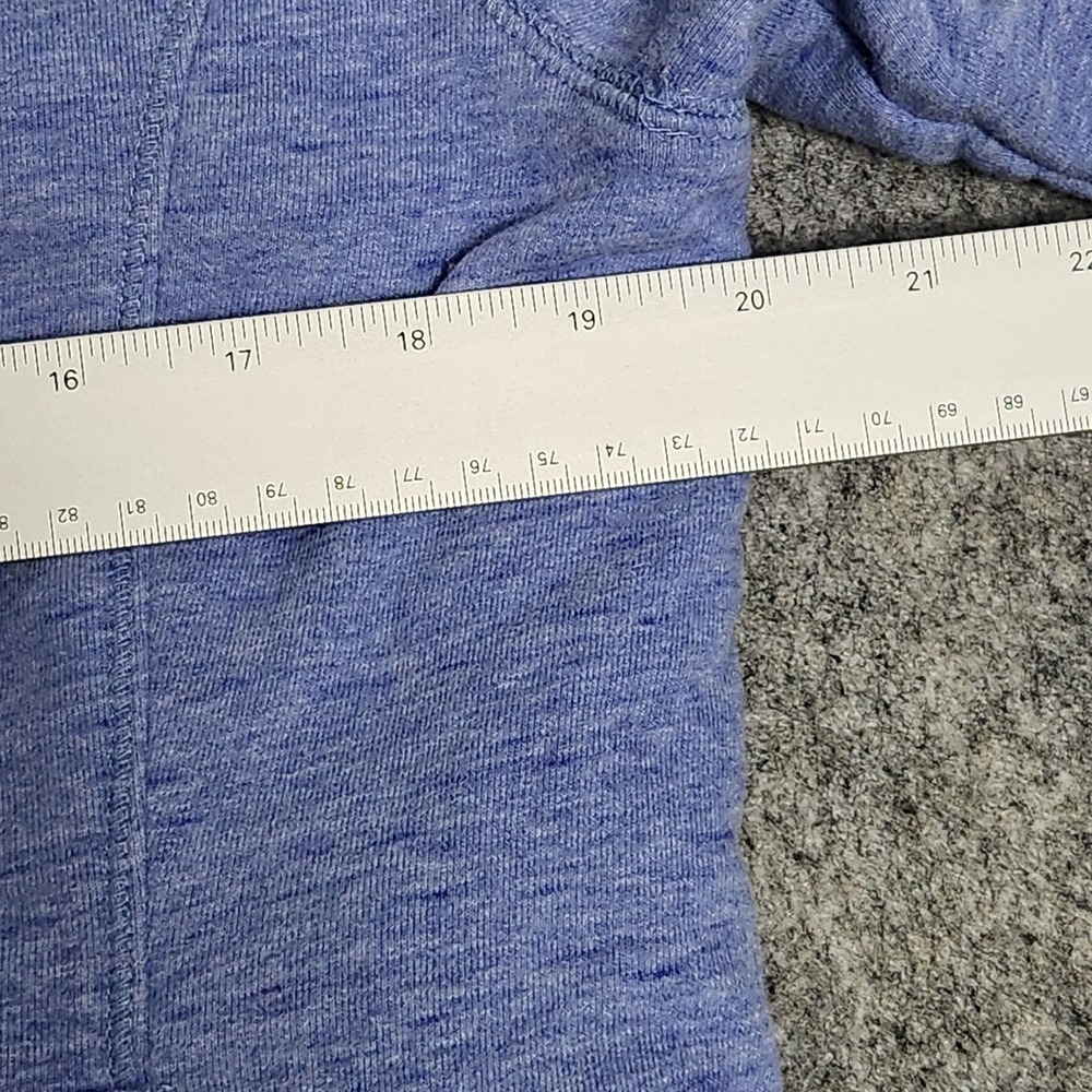 LL Bean‎ Full Zip Hoodie Women M Blue Heather Pile Fleece Lined Jacket Gorpcore - Picture 5 of 5